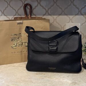 Burberry Black Leather Shoulder / Crossbody Bag